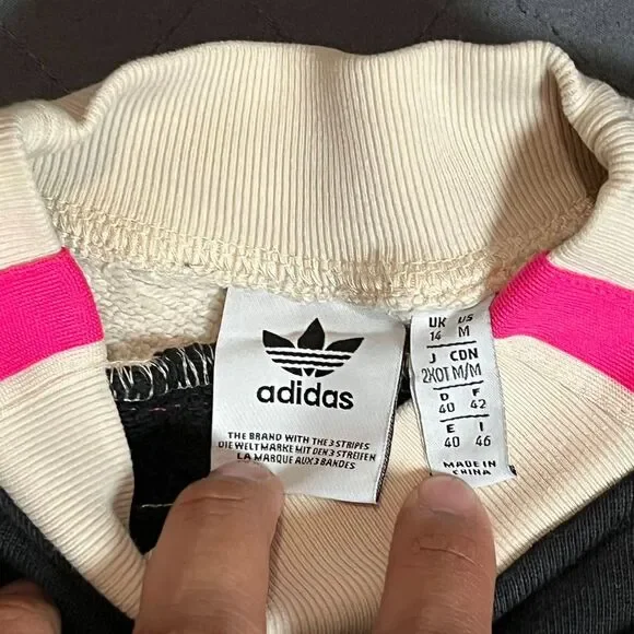 Adidas Originals Racing Legacy Firebird Sweater Black Pink 3-Stripe Women M - Picture 7 of 9